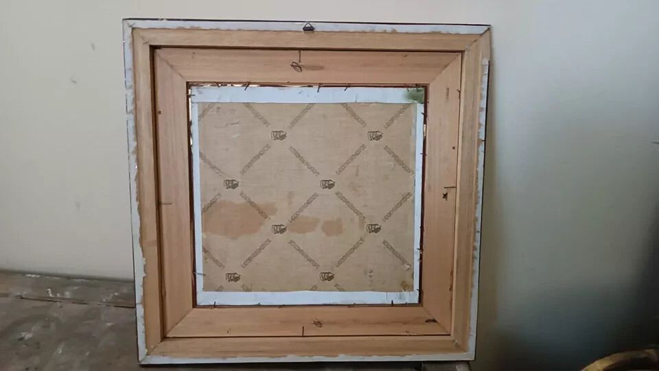 Oil Painting On Canvas From The 70s Signed Nava Lake River Mountains photo buy