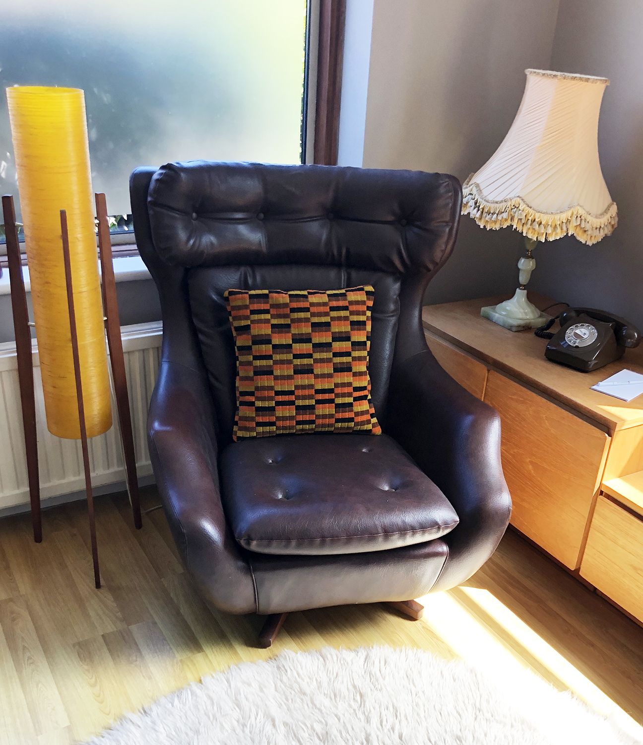Parker Knoll Statesman Chair Tilt/Swivel Wooden Base, Brown Leather