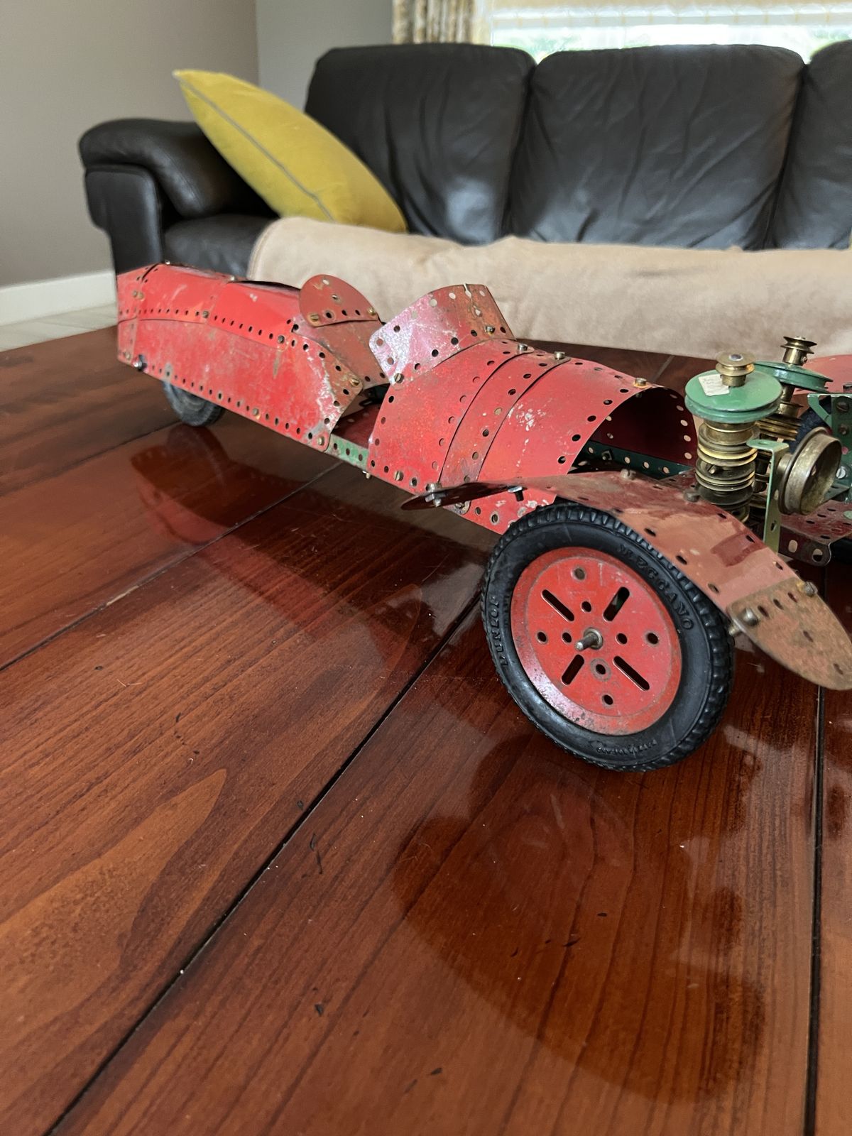Large Vintage Meccano Racing Car Model photo for sale