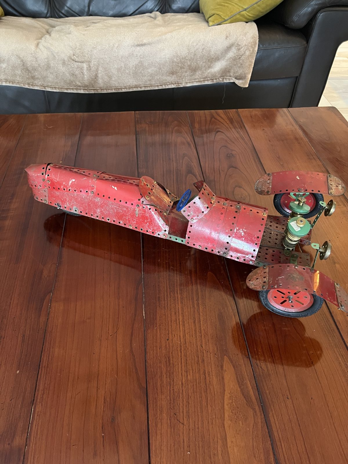 Large Vintage Meccano Racing Car Model photo vintage