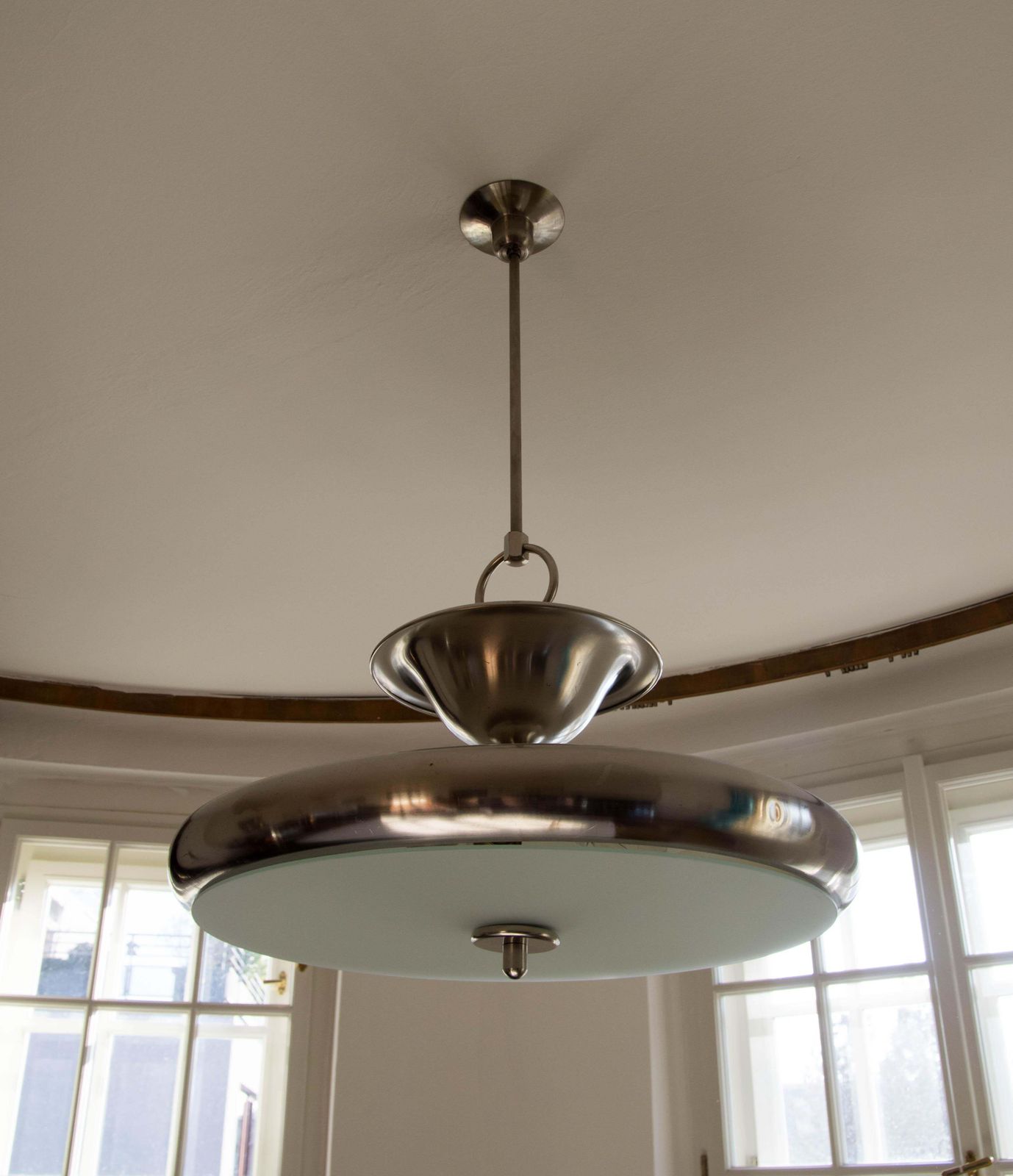 Rare Large Bauhaus Chandelier By Anyz For Ias, 1920, Restored photo for sale