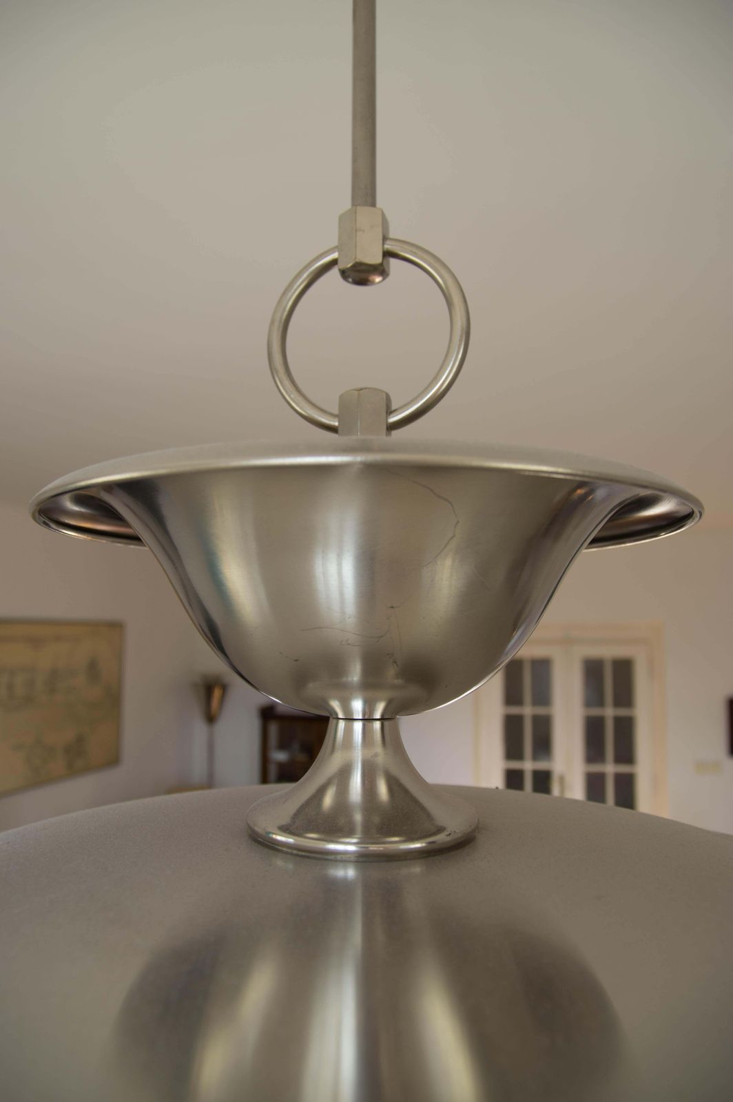 photo furniture Rare Large Bauhaus Chandelier By Anyz For Ias, 1920, Restored