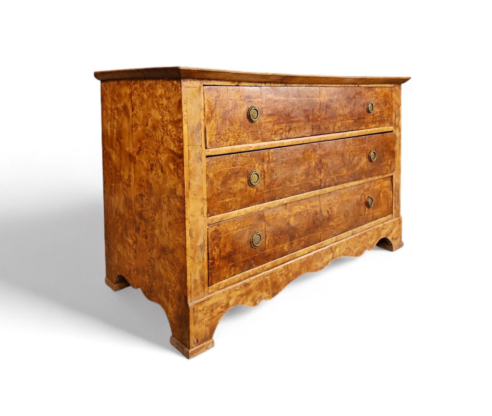 Antique Biedermeier Chest Of Drawers In Populus Nigra, Austria 1820s photo furniture