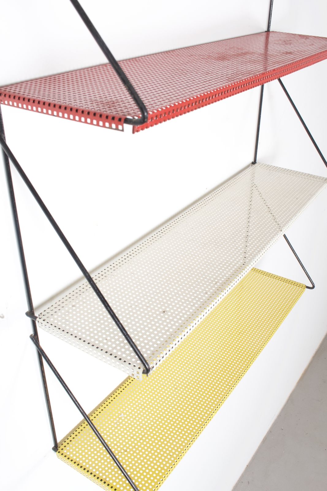 Pilastro Three Tiered Wall Hanging Shelf, Holland 1960s photo for sale