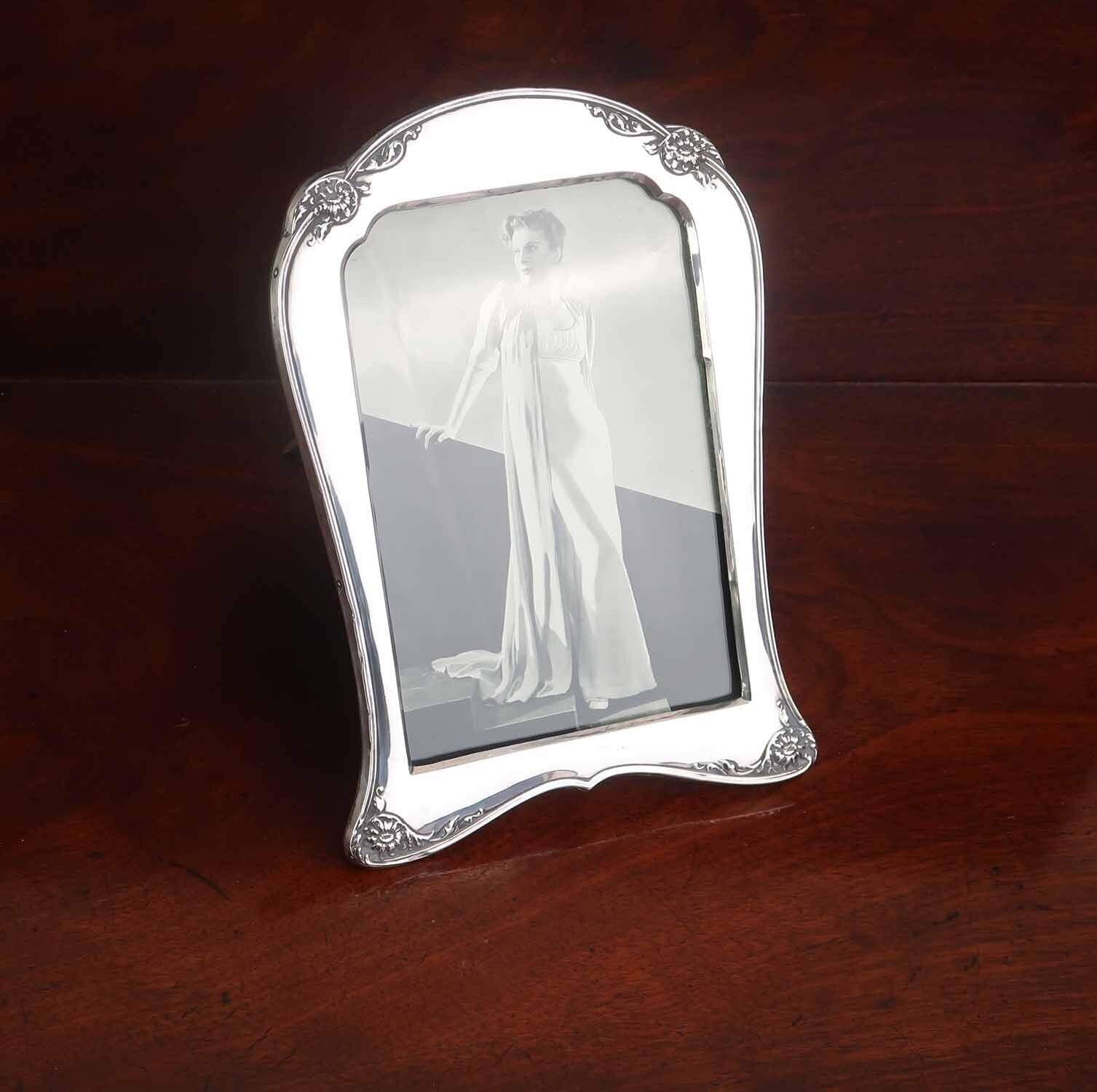 Large Antique Silver Photograph Frame. Dated 1919 photo for sale