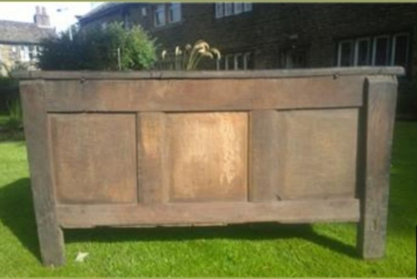 A Splendid Large 17th Century Carved Oak Coffer photo Furniture
