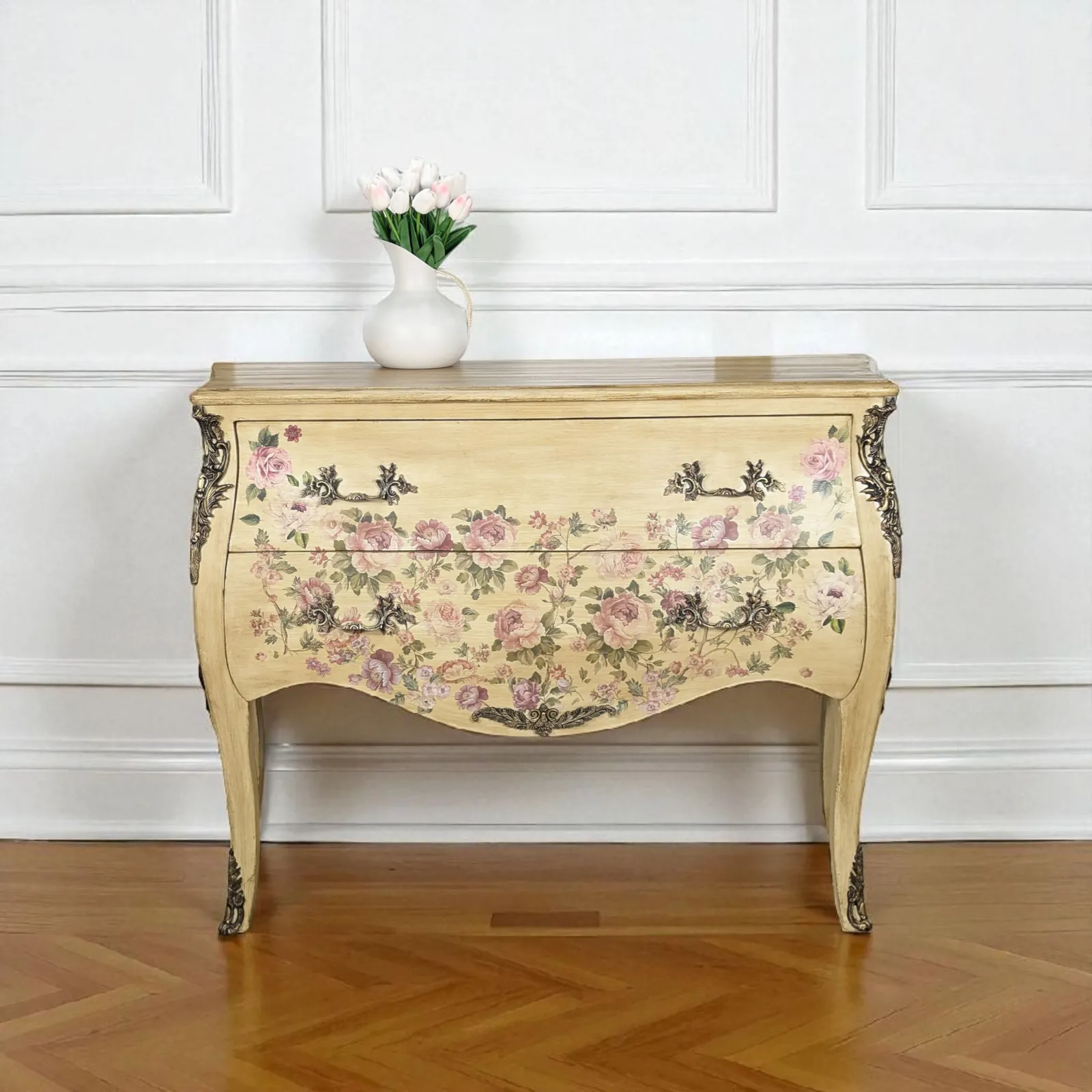 photo furniture Vintage French Carved  Large Bombay Chest Of Drawers