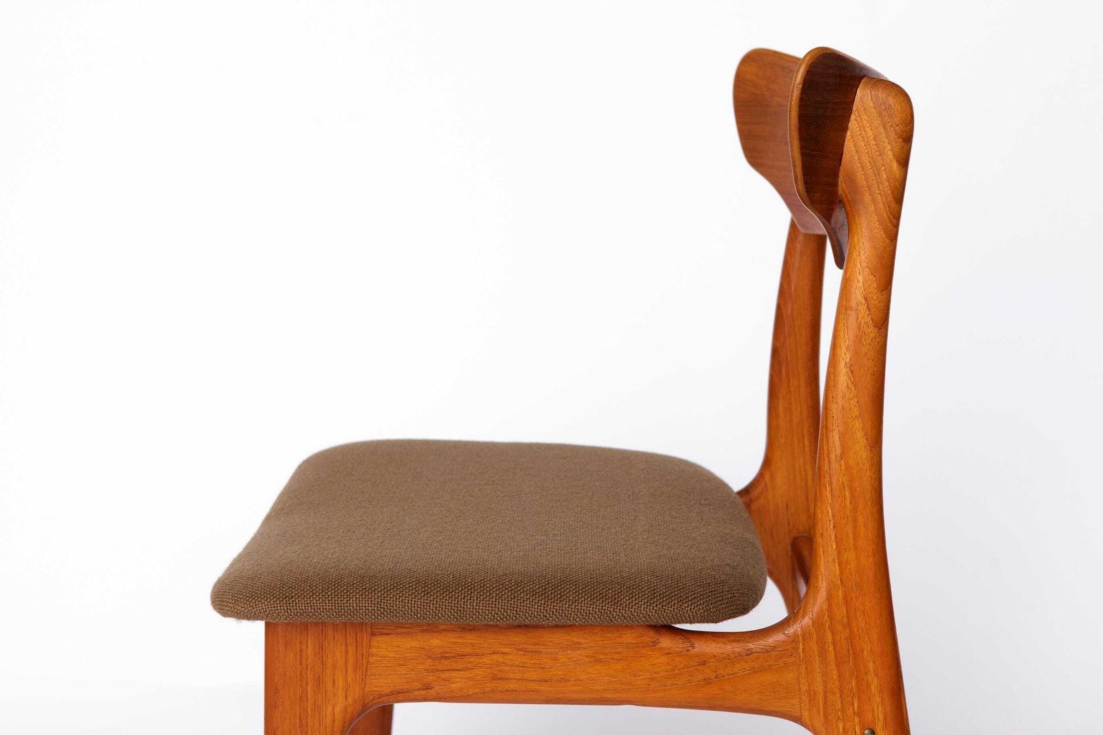 Set Of 8 Schiønning & Elgaard Chairs – 1960s Danish Design For Hs Møbler, Teak Dining Chairs, Green Upholstery, Restored photo buy