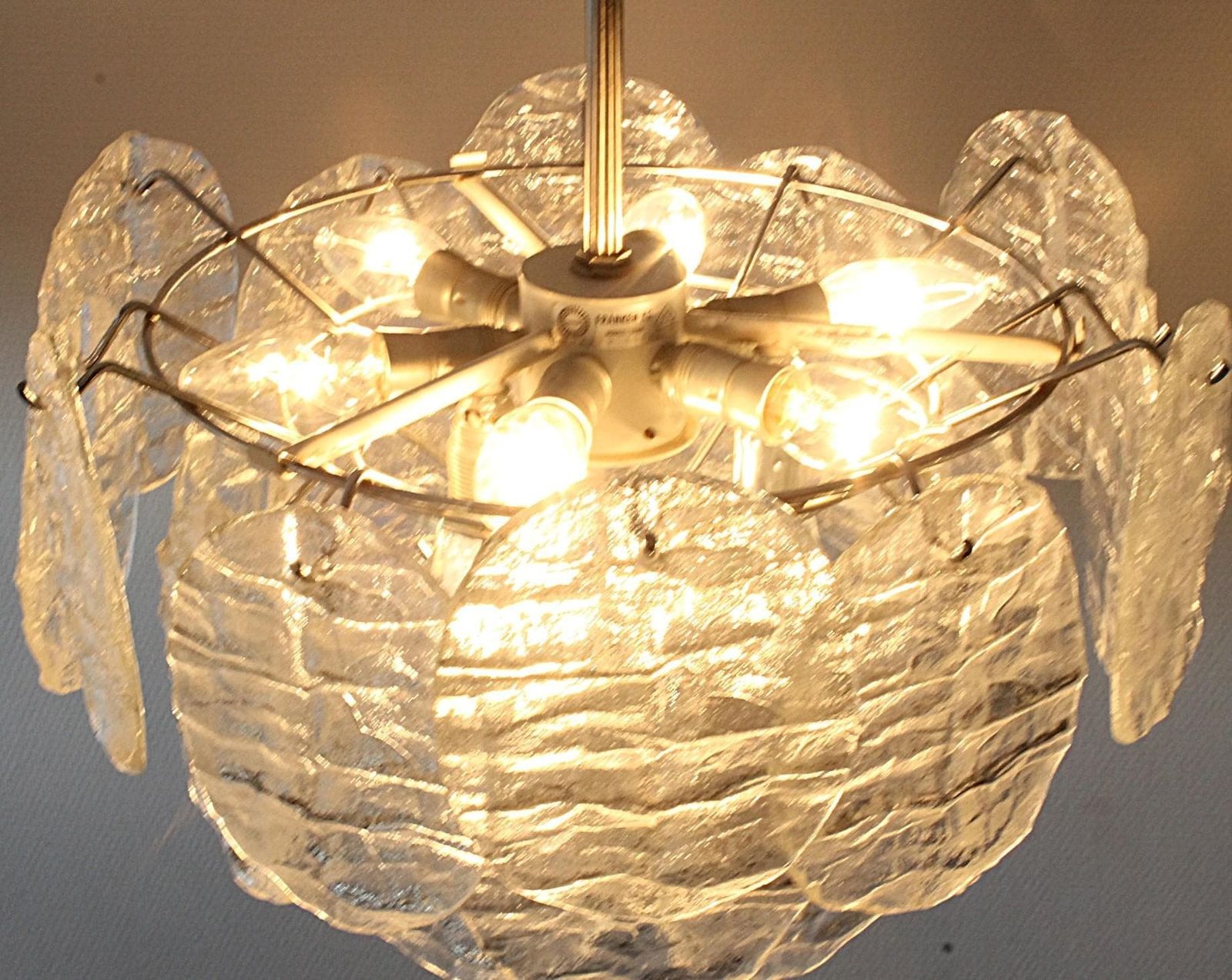 Kalmar Big 27 Pc Iceglass 3423 Chandelier By Carlo Nason photo vinterior