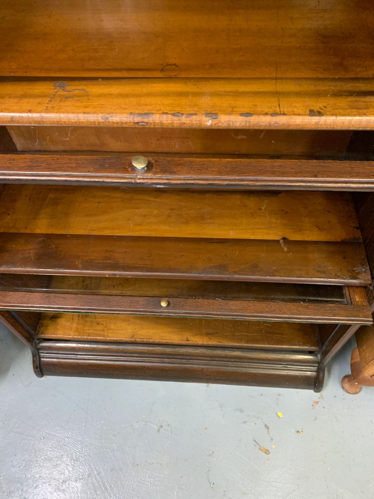 photo for sale Antique Gunn, Four Stack Waterfall Oak Sectional Barristers Bookcases
