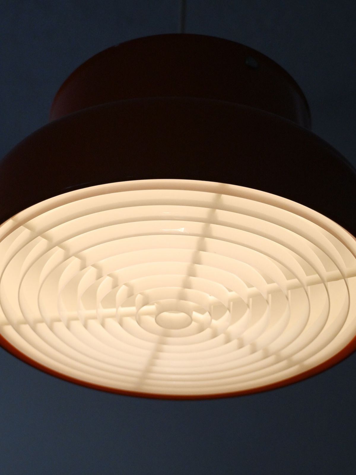 Pair Of Orange “Bumling” Pendant Lamps By Anders Pehrson photo 2060.0