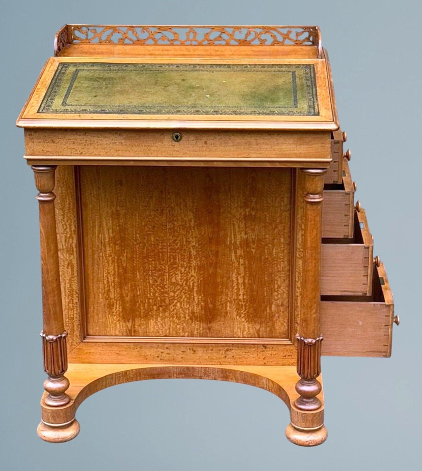 photo furniture An Antique Victorian Satinwood Davenport Desk