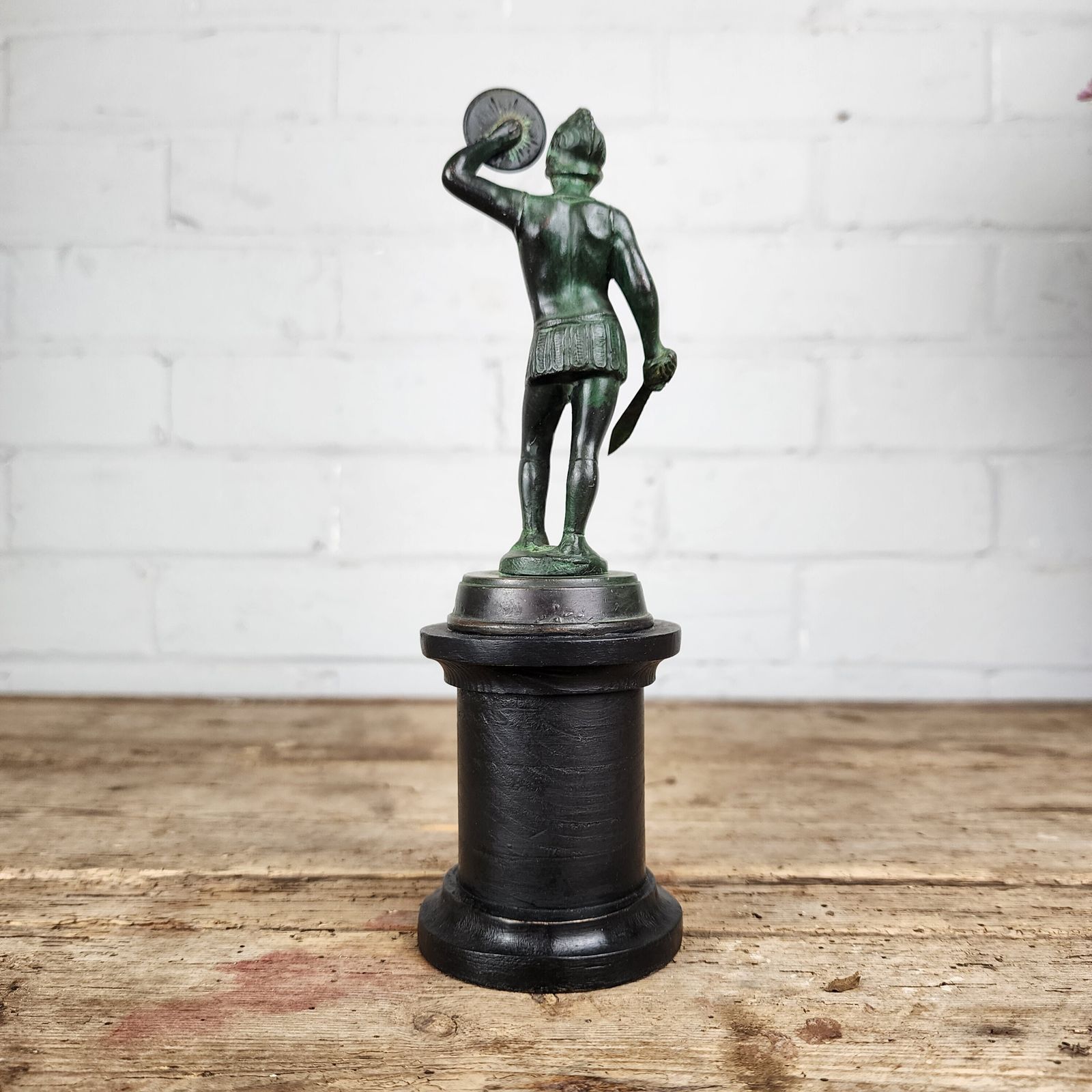 Grand Tour Verdigris Bronze Gladiator After The Antique. photo Art