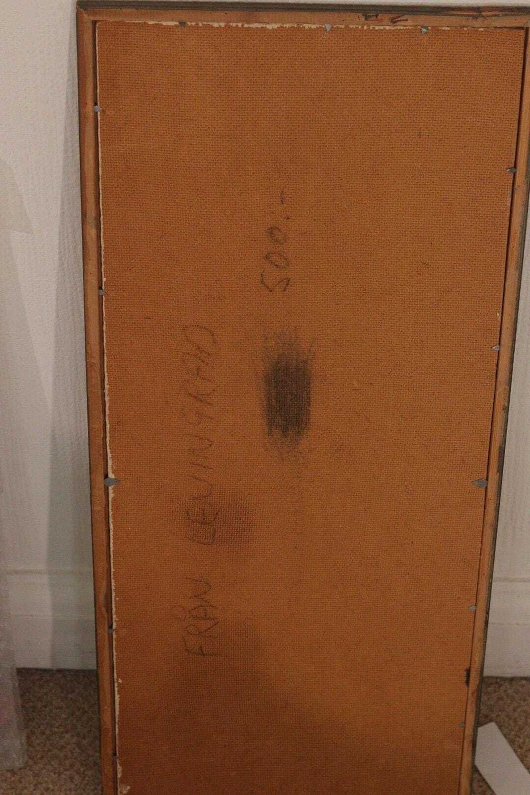 photo furniture Original Swedish Oil On Panel – “Från Leningrad” By Sven Olsson – Vintage & Framed  67 × 29 Cm (26.4" × 11.4")