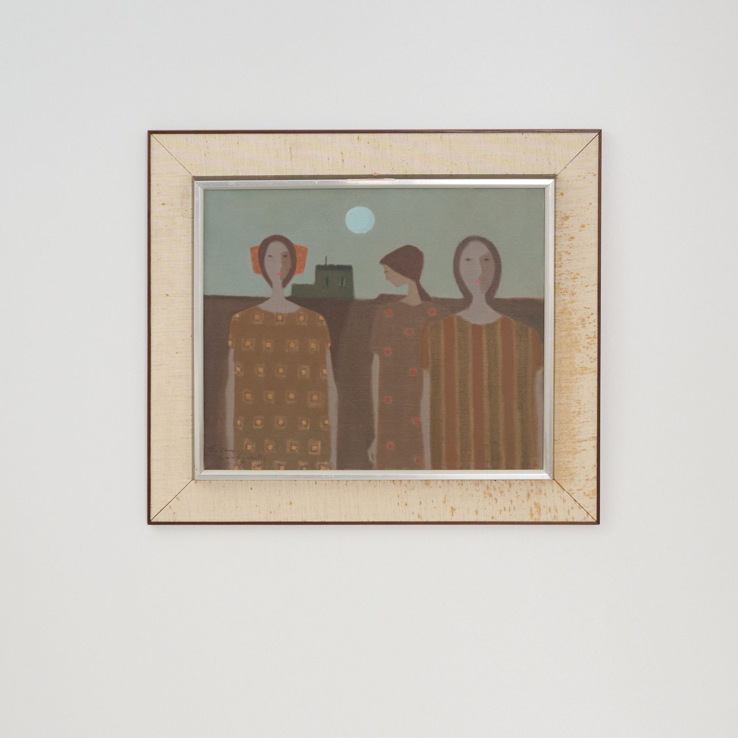 Fabian Lundqvist, Unspoken Bonds Oil On Canvas, Malmö, Sweden, 1960s