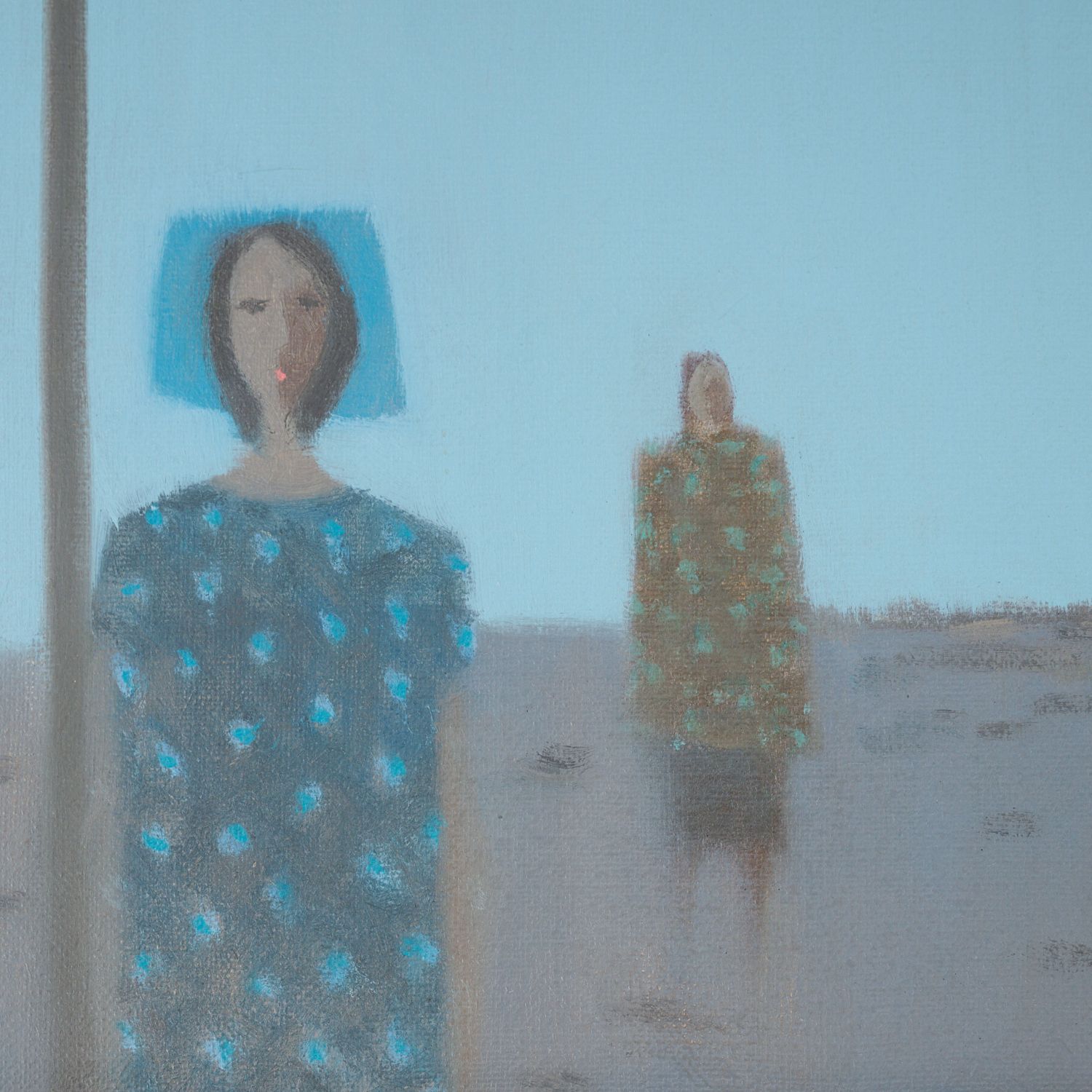 Fabian Lundqvist, Beneath The Quiet Sky Oil On Canvas, Malmö, Sweden, 1960s photo furniture