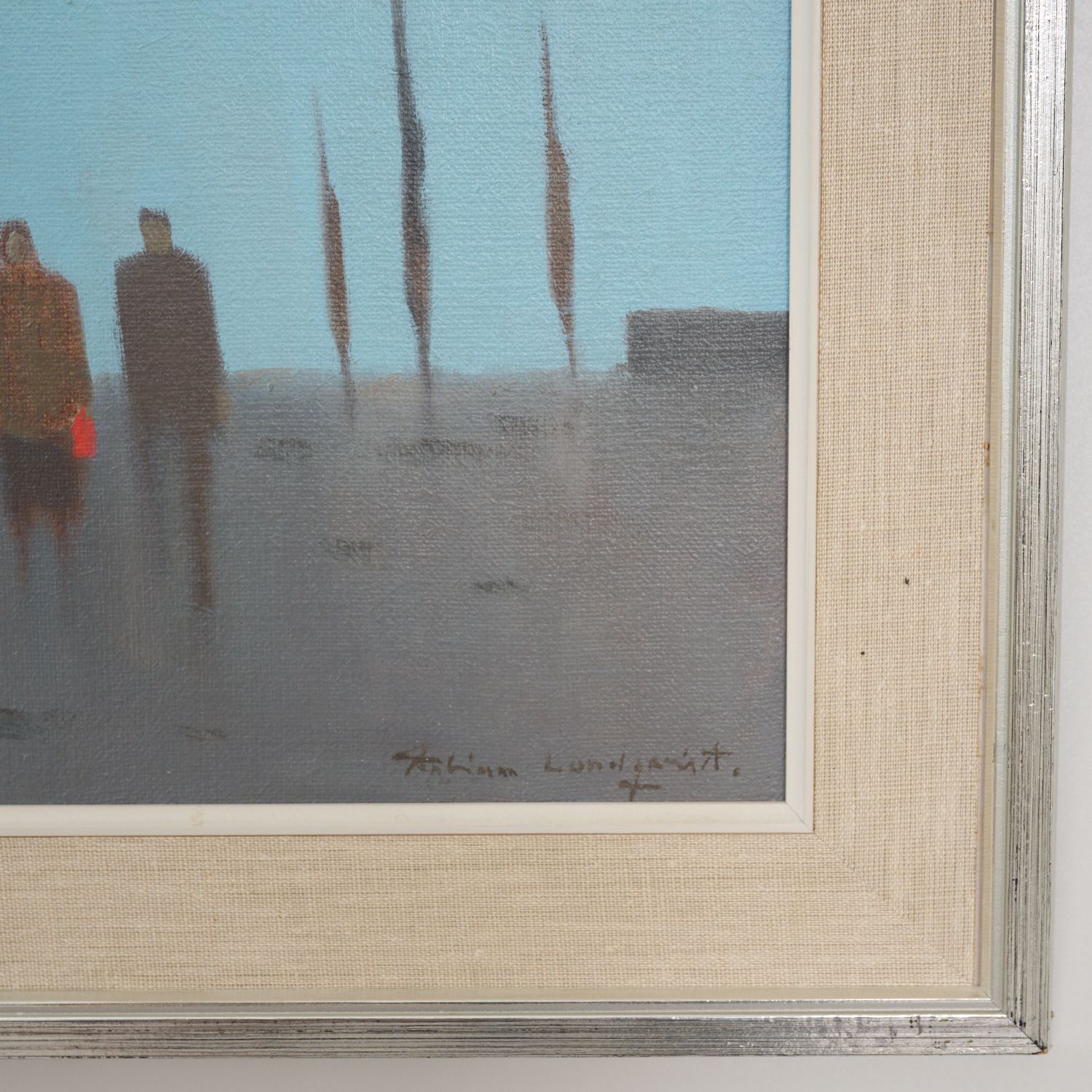 Fabian Lundqvist, Beneath The Quiet Sky Oil On Canvas, Malmö, Sweden, 1960s photo 1350.0