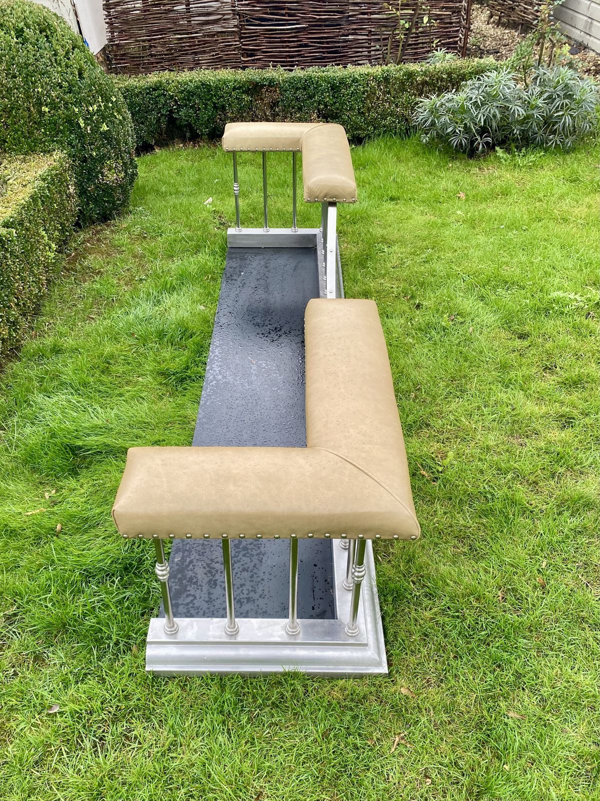 Contemporary Leather And Steel Club Fender photo furniture