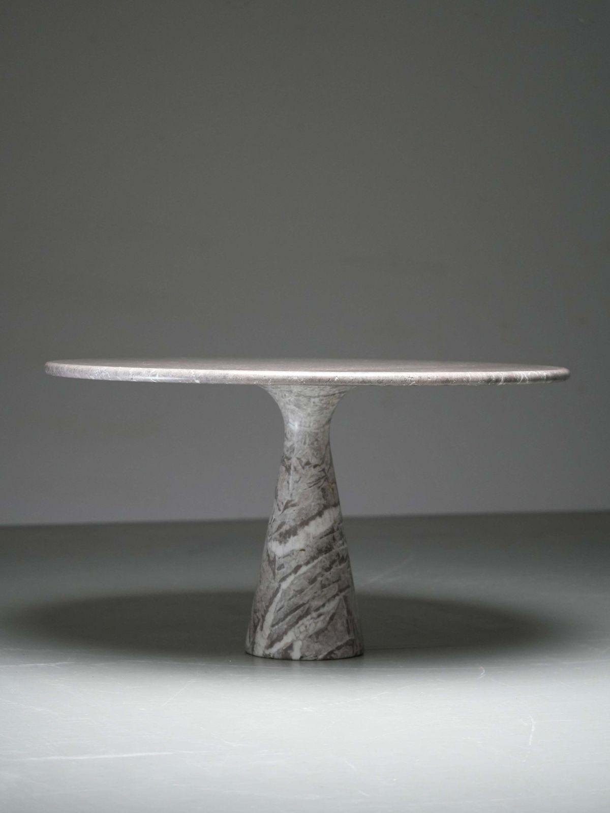 Angelo Mangiarotti 'M1' Dining Table For Skipper In Light Grey / Light Brown Marble, 1969 photo furniture