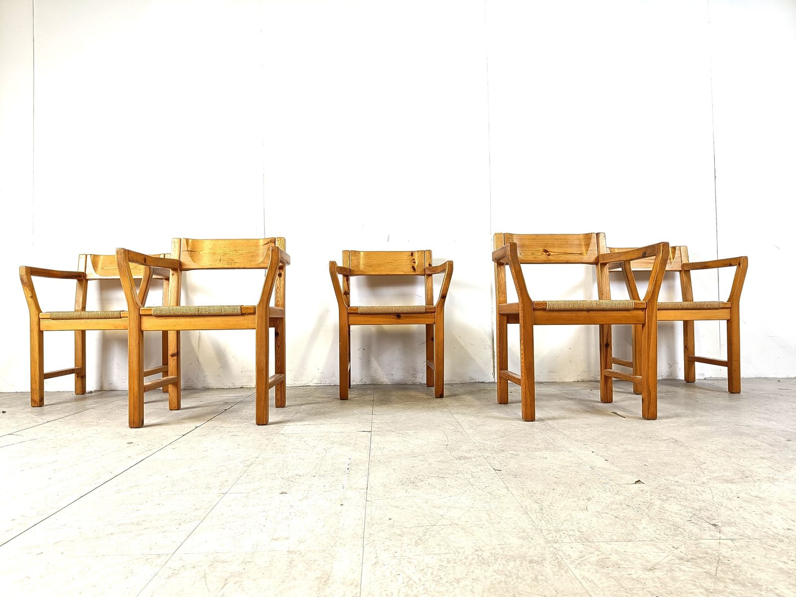 Vintage Scandinavian Pine Wood Dining Chairs, 1960s By Gm Mobler photo Furniture