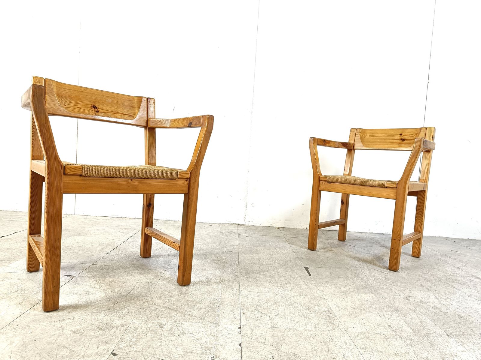 Vintage Scandinavian Pine Wood Dining Chairs, 1960s By Gm Mobler photo vintage