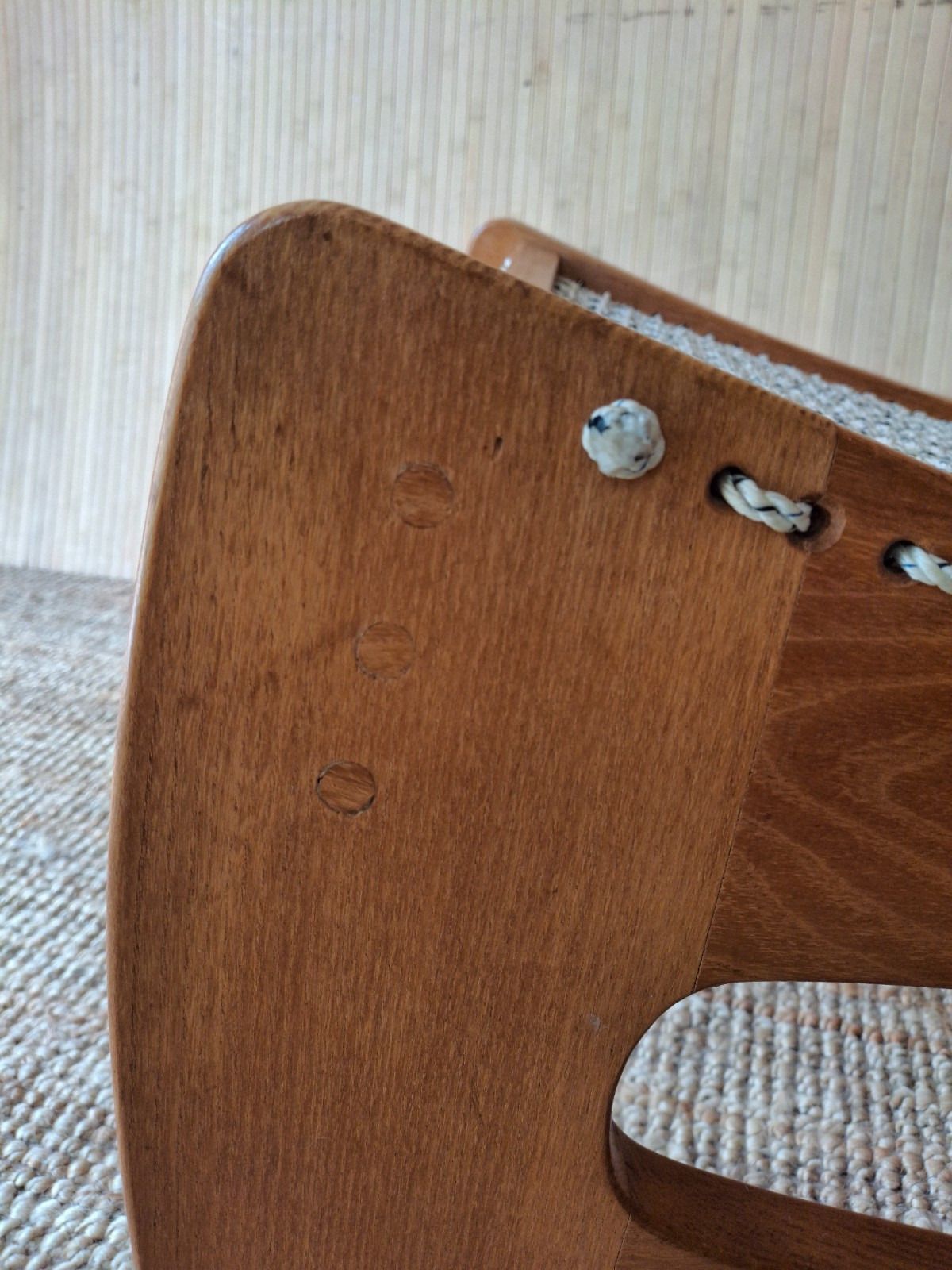 photo furniture Fab Vintage 1970s Jeremy Broun Studio High Backed Rocking Chair Ash? Blonde Wood