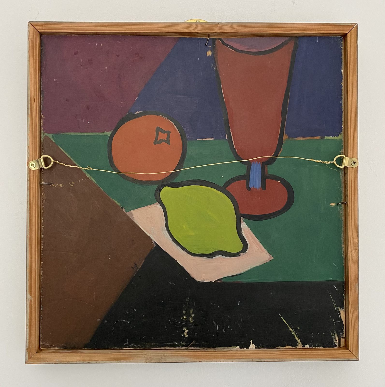 Swedish Mid Century Cubist Still Life Painting By Hjalmar Ekberg photo for sale