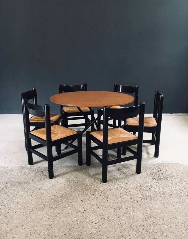 Mcm Design "Carimate" Stijl Eetkamerstoelen, Italië, Ca. Jaren 1970 photo furniture