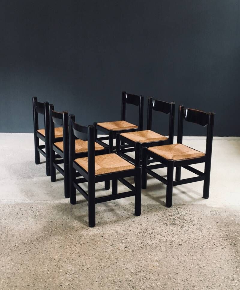 1400.0 Mcm Design "Carimate" Stijl Eetkamerstoelen, Italië, Ca. Jaren 1970 photo