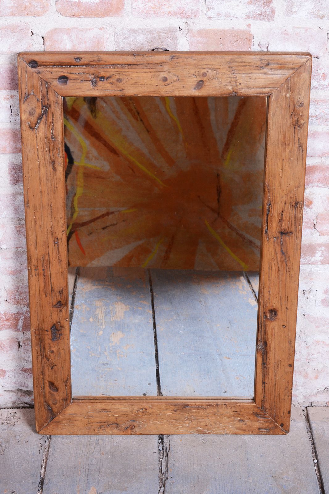 Restored Biedermeier Wall Mirror, Pine Wood, Revived Polish, Czech, 1870s photo furniture