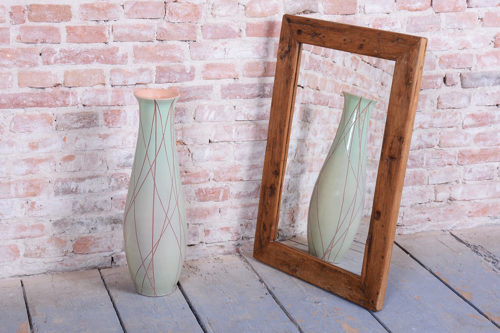 Restored Biedermeier Wall Mirror, Pine Wood, Revived Polish, Czech, 1870s photo Home Decor