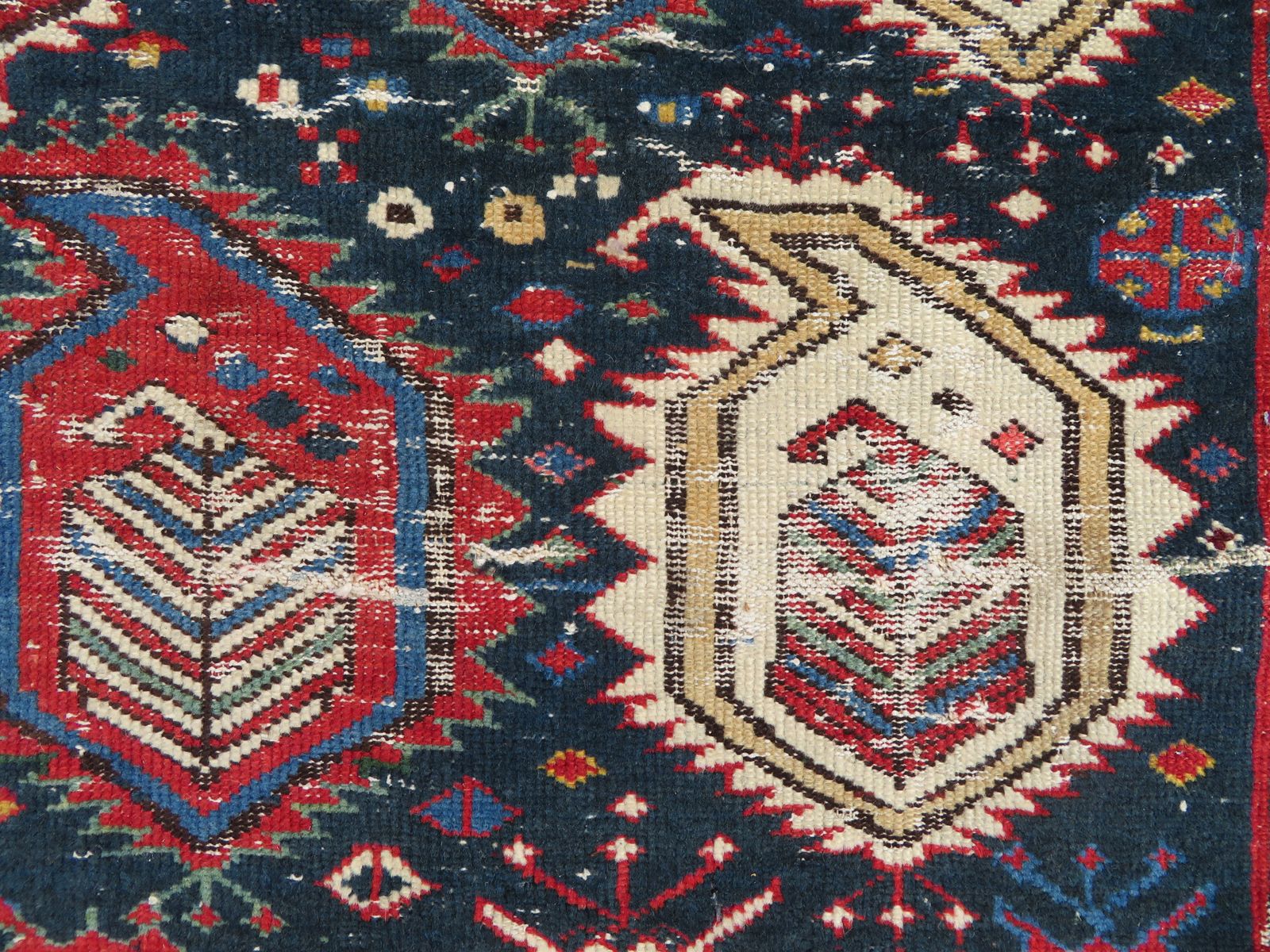 595.0 Caucasian Kazak Rug. 209cm X 102cm. photo