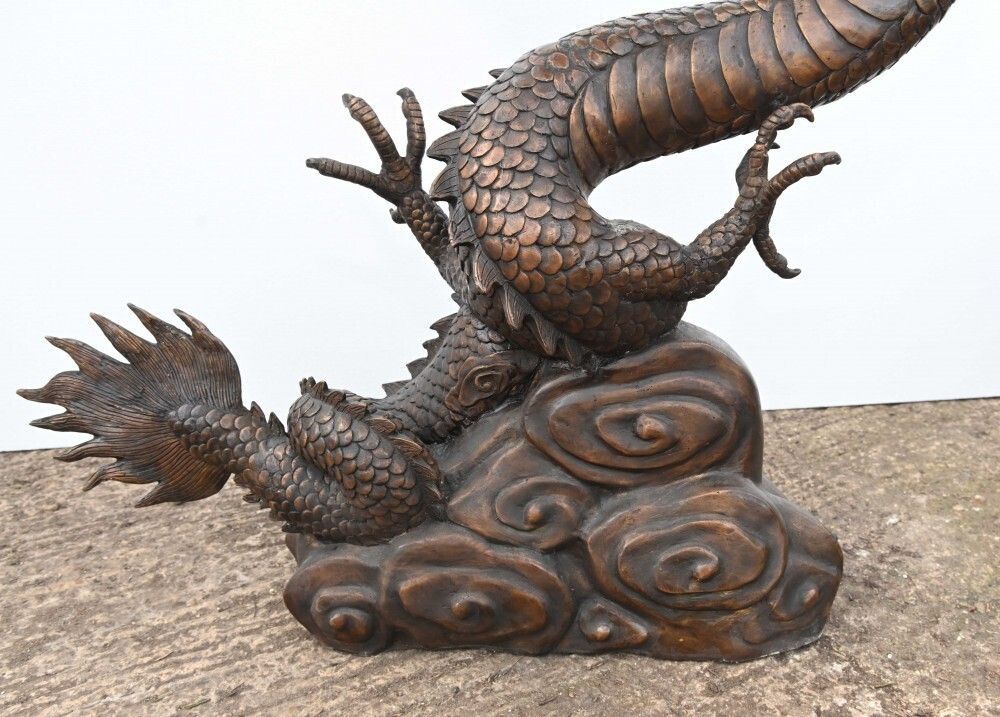 Chinese Bronze Dragon Fountain Garden Water Feature photo buy