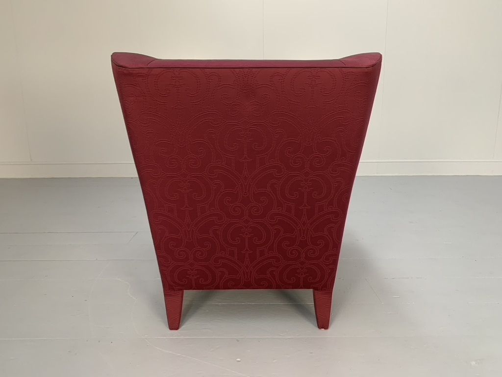 Fendi Casa Armchair – In Red Embroidered Fabric photo furniture