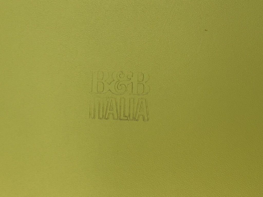 photo buy Pair Of B&B Italia “Tulip Sixty” Armchairs – In Lime Green “Gamma” Leather