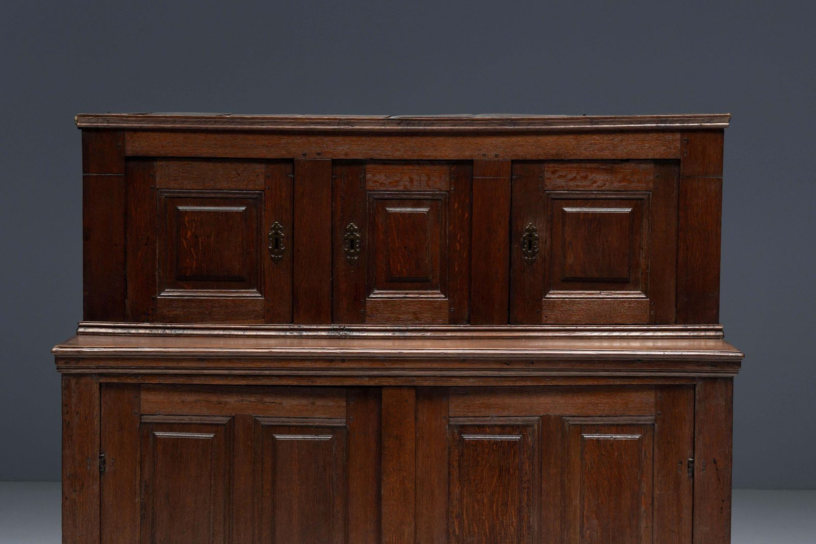 Furniture Antique Oak Cabinet, France, 18th Century photo