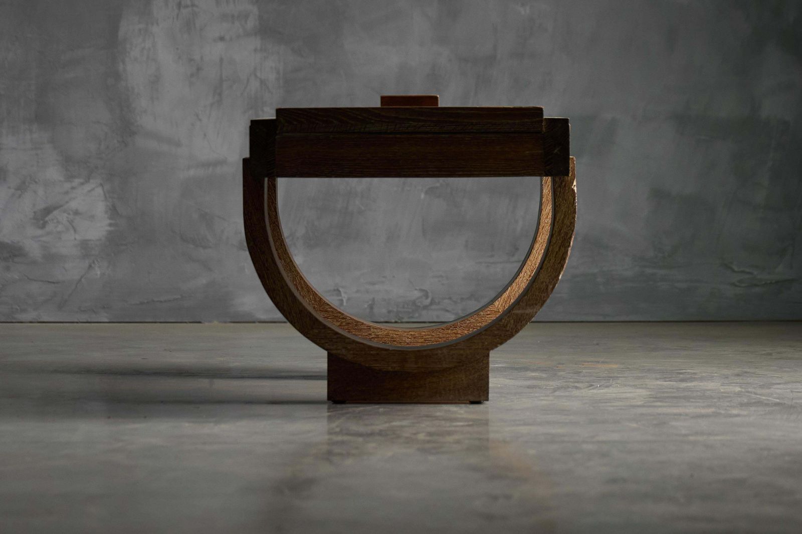 Furniture Cerused Oak Art Deco Coffee Table, France, Mid 20th Century photo