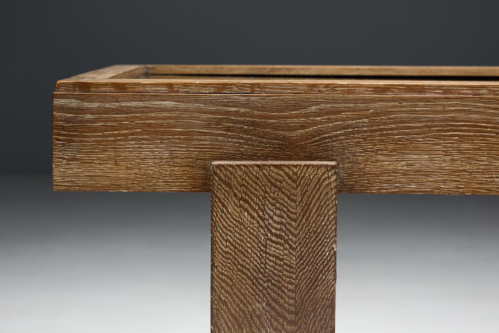 photo buy Cerused Oak Art Deco Coffee Table, France, Mid 20th Century