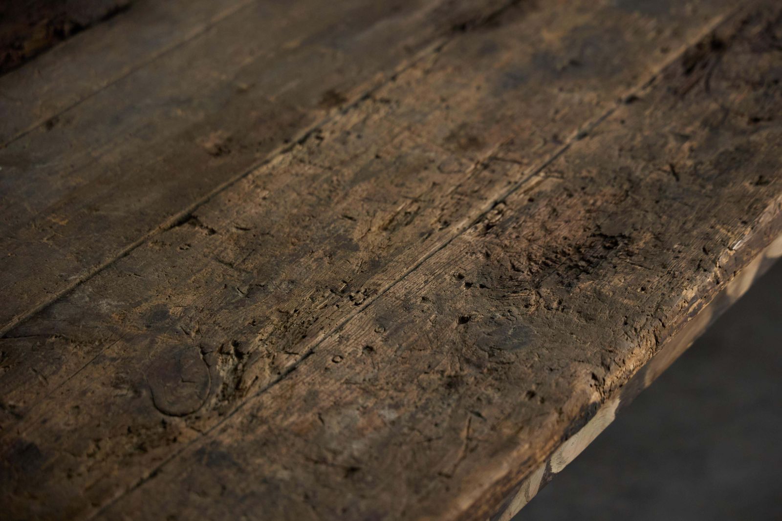 Primitive Rustic Dining Table, France, 1900s photo vintage