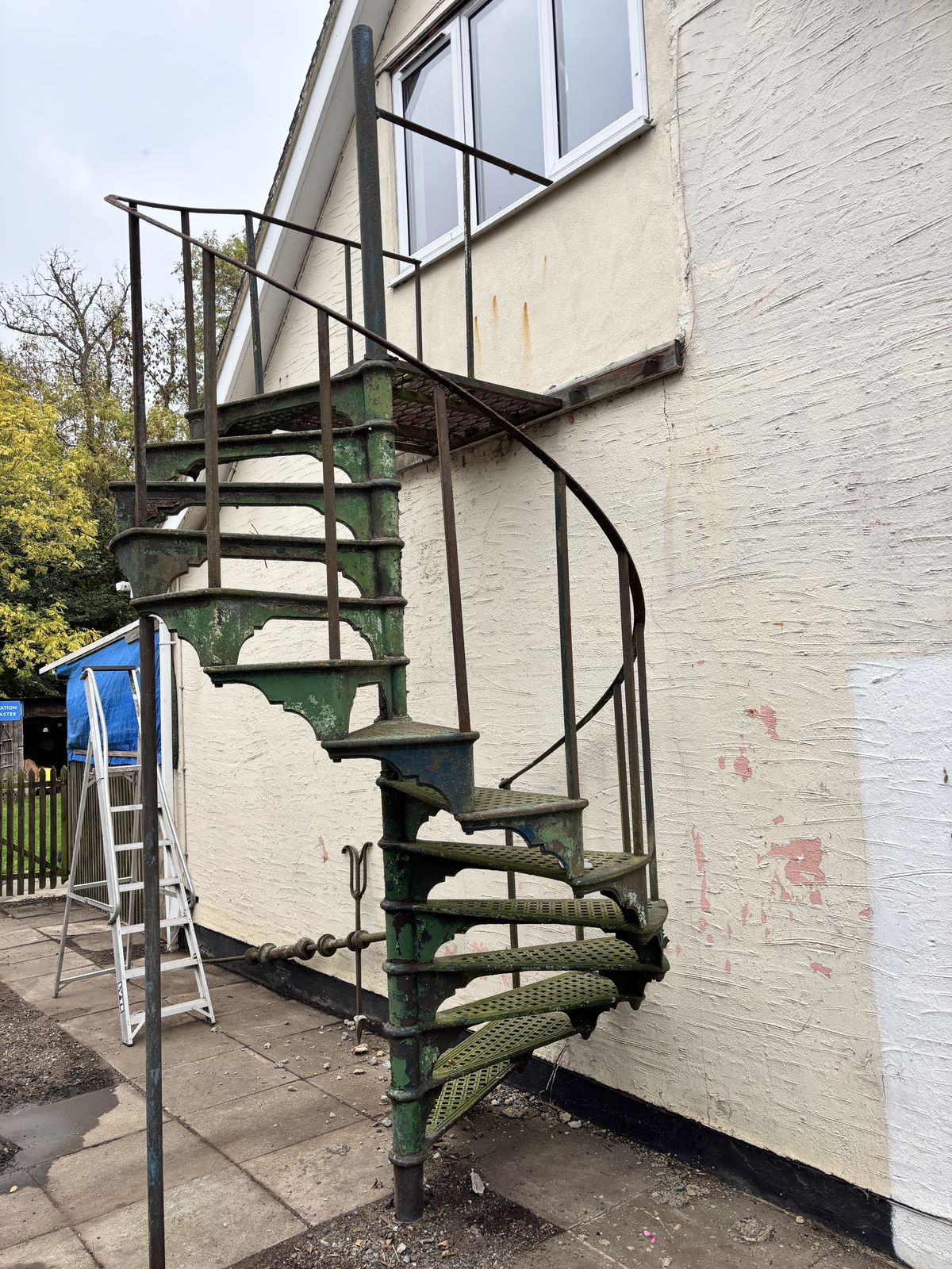 Home Decor Spiral Staircase, 1930s, Cast Iron photo