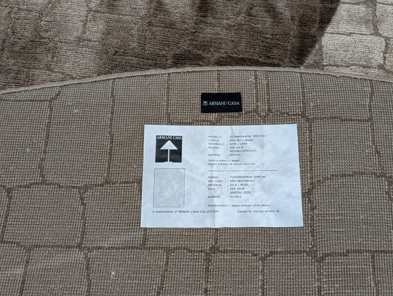 Armani Casa Tutankhamen Circular Rug Good Condition Save 60% On The Rrp! photo Textiles