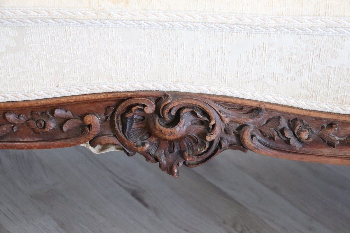 Antique Chaise Lounge In Walnut, 1800s photo vinterior