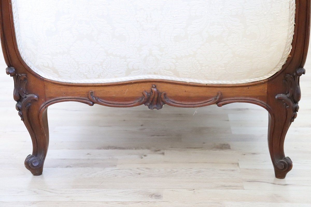 photo for sale Antique Chaise Lounge In Walnut, 1800s
