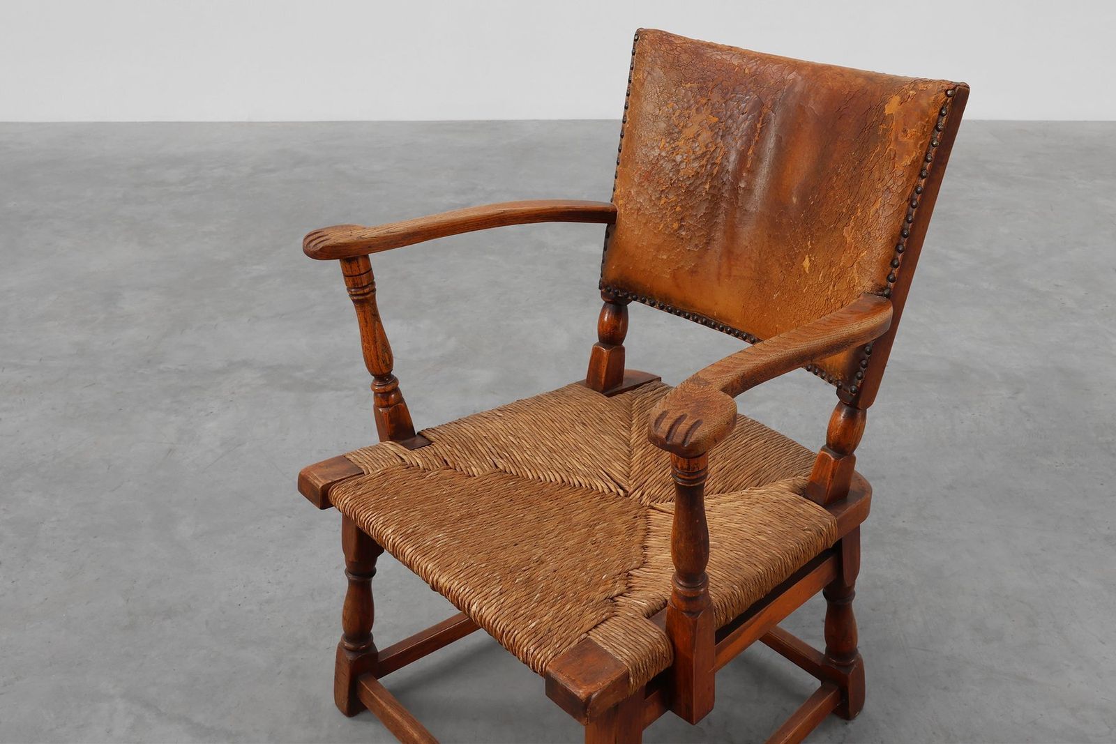2086.0 Leather And Oak Armchair By Theo Ruth For Artifort, The Netherlands, 1940s photo