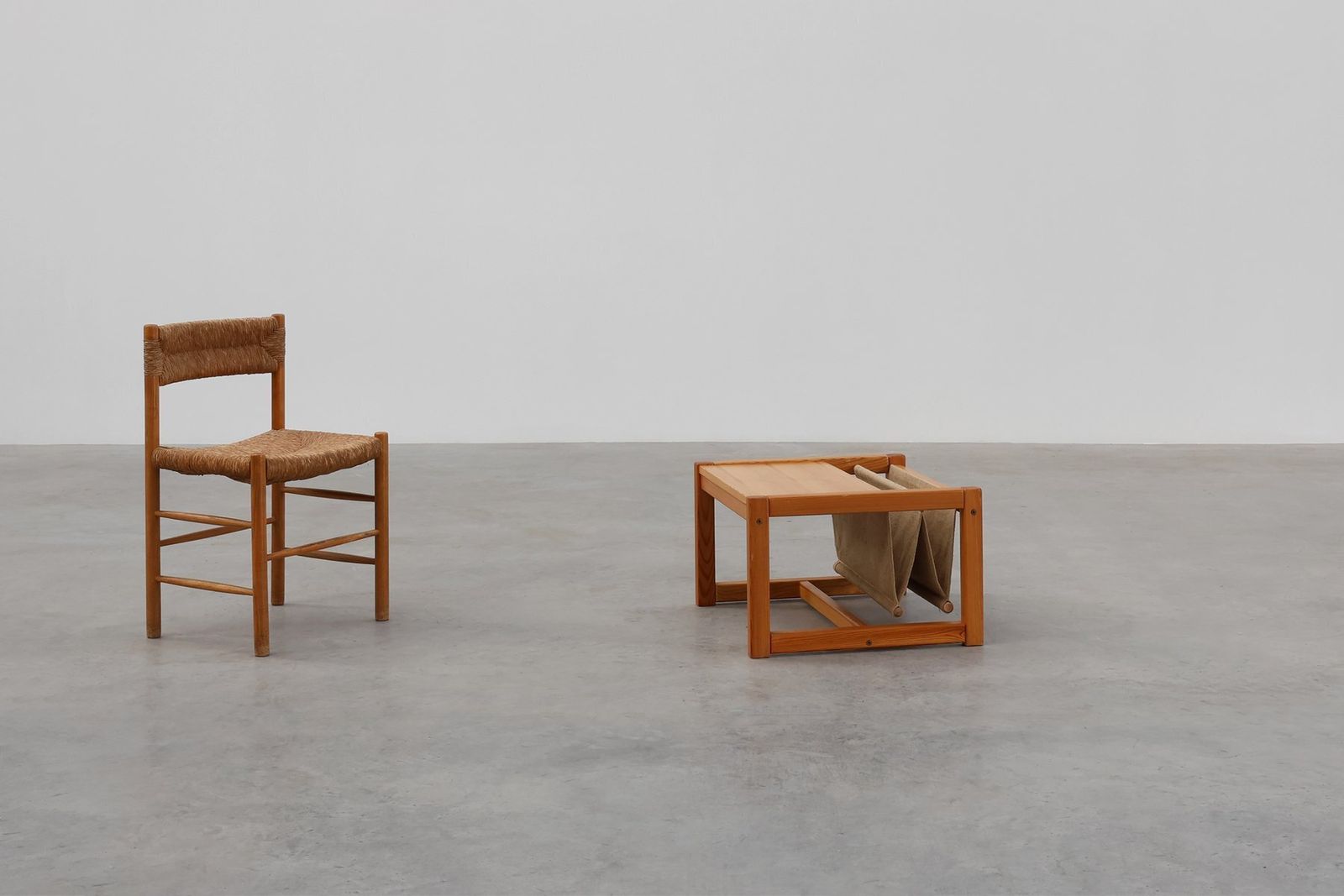 Pine And Linen Safari Series Coffee Table With Magazine Rack By Karin Möbring For Ikea, Sweden, 1970s photo furniture