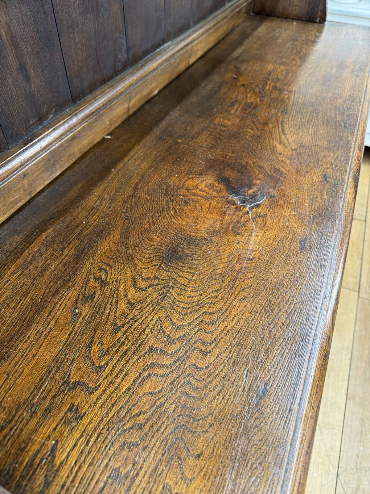 Furniture Antique Oak Welsh Dresser – Solid English Oak Farmhouse Sideboard Display Rack photo