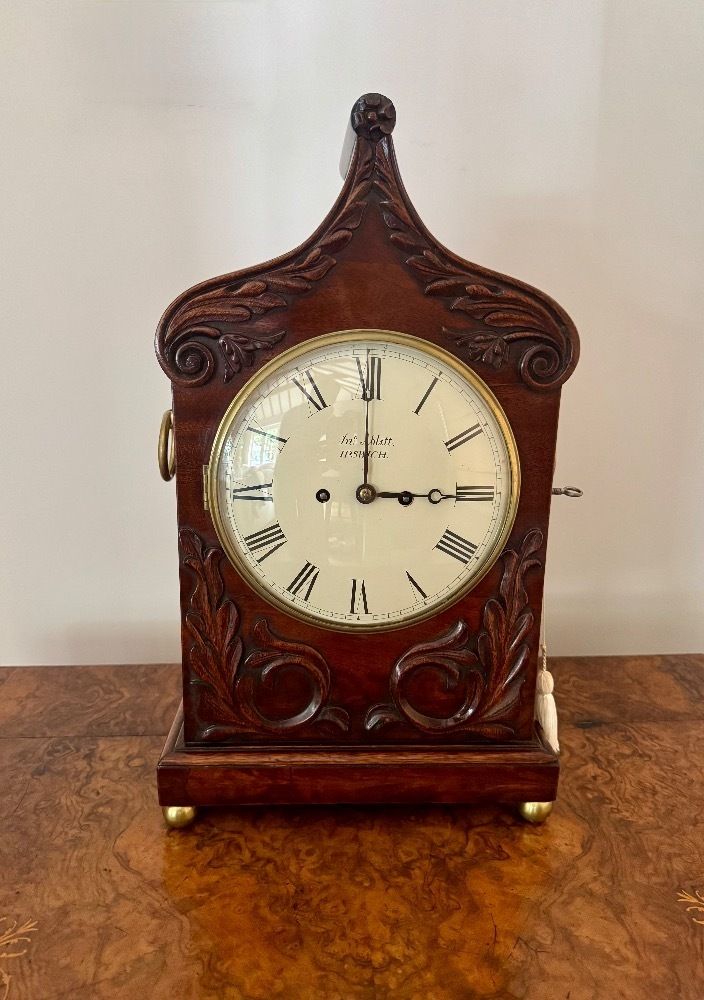 Outstanding Quality Antique Mahogany Bracket Clock