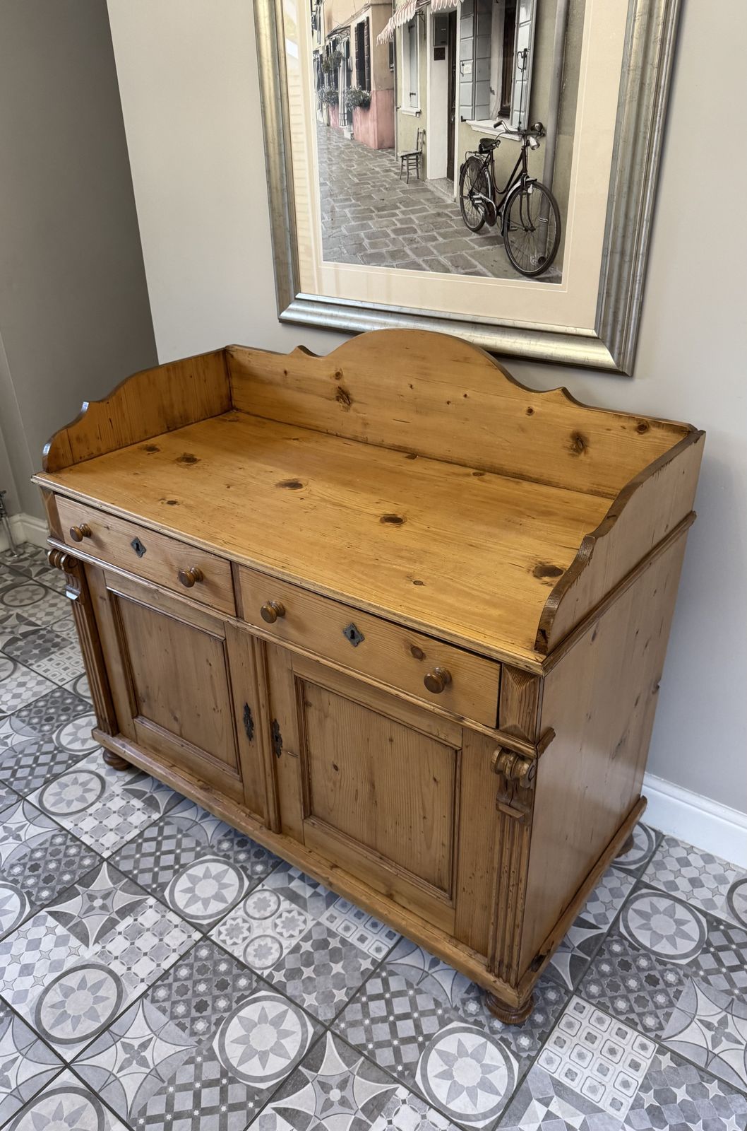 Large Antique Pine Sideboard, 1910s photo Furniture