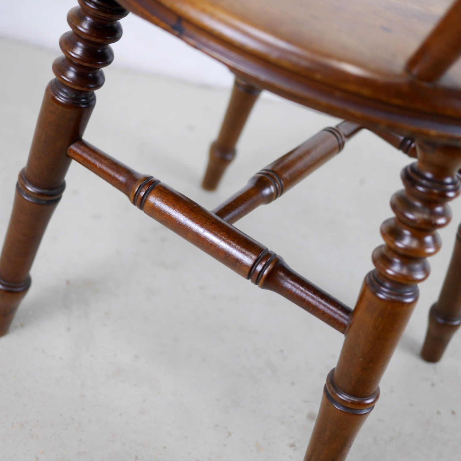 145.0 Antique Vintage Elm Stick Back Penny Chair Country House #103037 photo