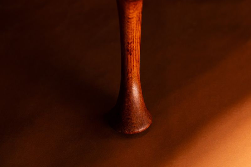 photo furniture Pinscher Bench – Handcrafted From Queen Anne Chairs With Shou Sugi Ban Finish And Velvet Upholstery.